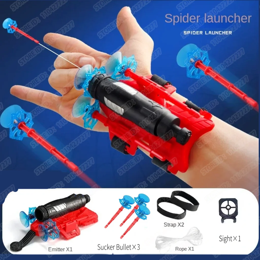 SpiderMan Hero Launcher Rotante Giocattoli per bambini Gioco di ruolo Set di lanciatori di guanti Set di giocattoli da polso Giochi di oggetti di scena Regalo di compleanno per bambini
