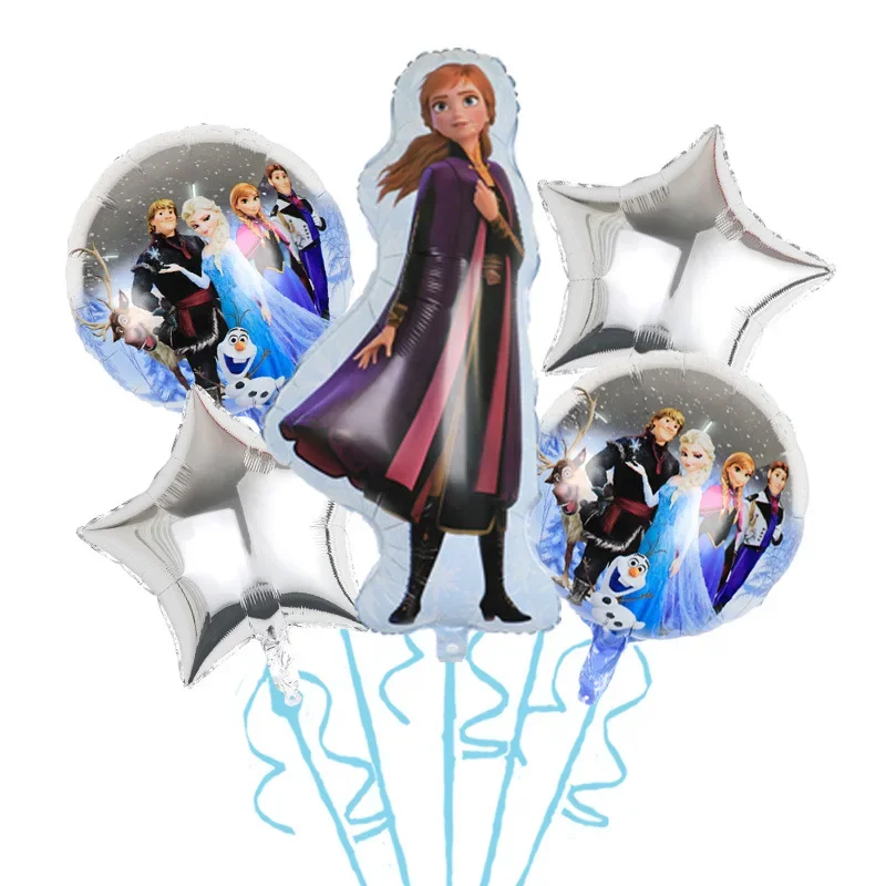 Disney Frozen Anna Elsa Olaf decoraciones para fiesta de cumpleaños juego de globos temáticos de princesa vajilla desechable Banner caja de dulces Frozen