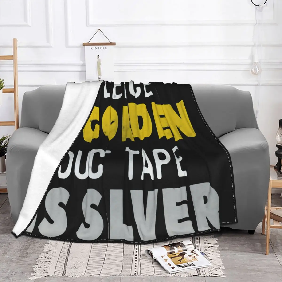 Silence Is Golden Duct Tape Is Silver 167 Mens Motto Slogan S 3Xl Designing High Quanlity Basic Top Throw Blanket