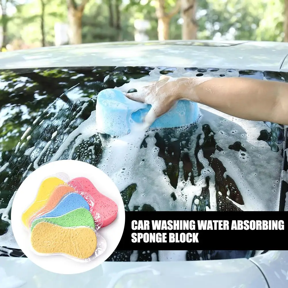 

1PCS Random Color Car Washing Sponge Soft Thickened Remove Waxing Car Tools Tire Water Cleaning Body Stains Absorbing J1X8