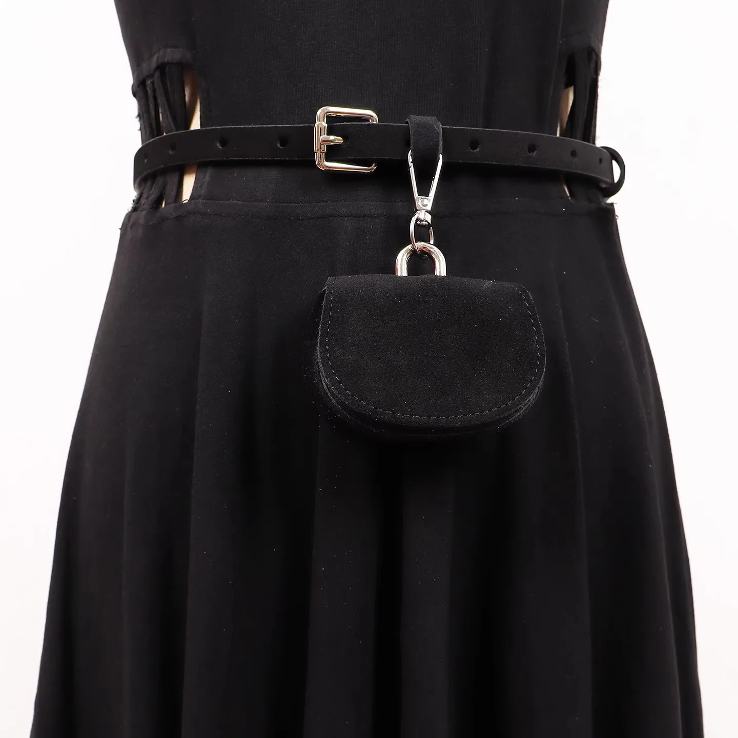 Faux Suede Bag Belt Women's PU Leather Cummerbunds Female Dress Corsets Waistband Belts Decoration Narrow Belt R3047