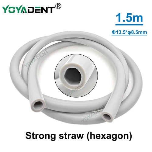 Imagen 2 del producto Tubo de manguera eyector de Saliva de succión débil fuerte Dental desmontable para adaptador de punta Universal accesorios para silla Dental manguera de silicona