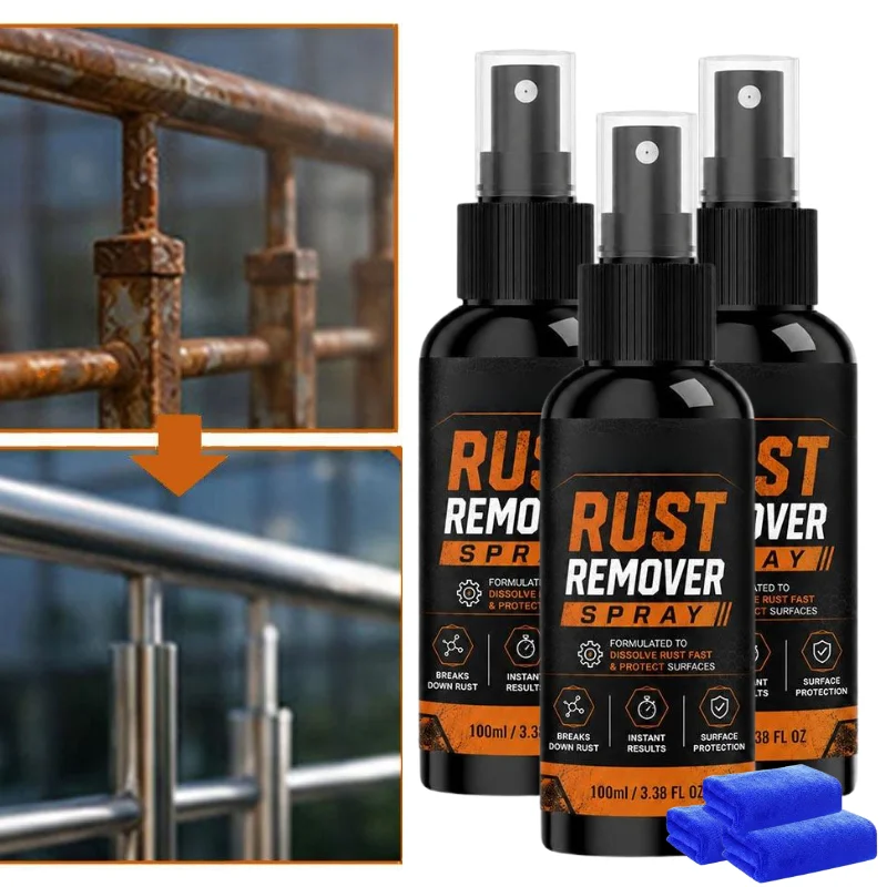Multi Functional Rust Remover Spray Instant Rust Dissolver Metal Surface Cleaner Anti Rust Protection Liquid Car Accessories