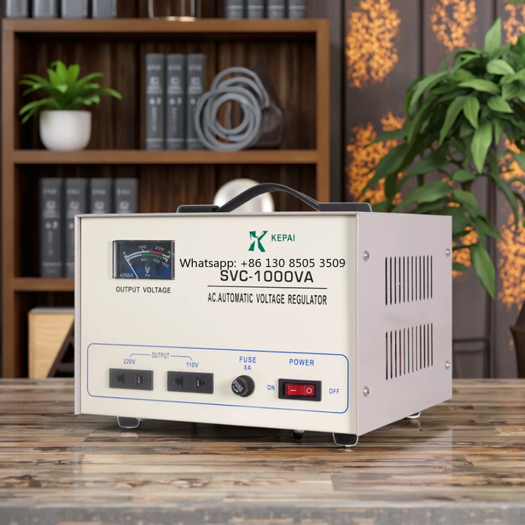 SVC-1KW  110V Single Phase Voltage Stabilizer Servo Automatic Voltage Regulator with 50Hz Home Use Copper Protector