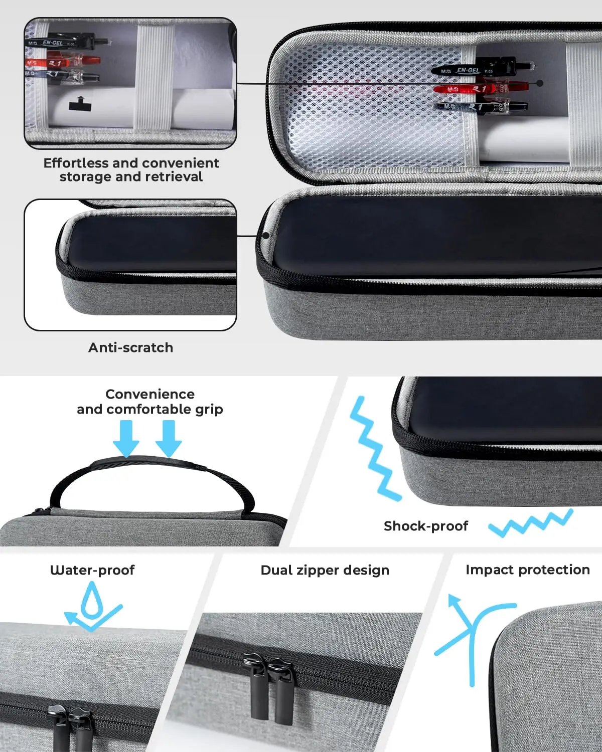 Phomemo Case Compatible with M832 M834 M835 Letter A4 Portable Printer Mobile for Travel Printer Storage Holder Paper USB Cable