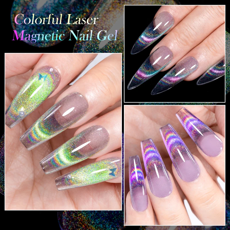 MTSSII 7ml Holografische Regenboog Kat Magnetische Gel Nagellak Holo Laser Nagellak Galaxy Chameleon Magnetische Gel Losweken UV Gel