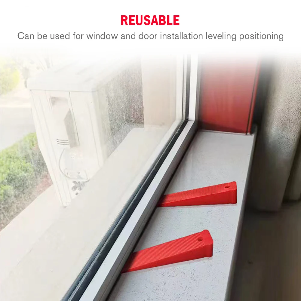 

6pcs Wedges Installation Leveler Anti Slip Texture Plastic Wedge Set Furniture Wedges Levelers Adjustment Tool for Door Window