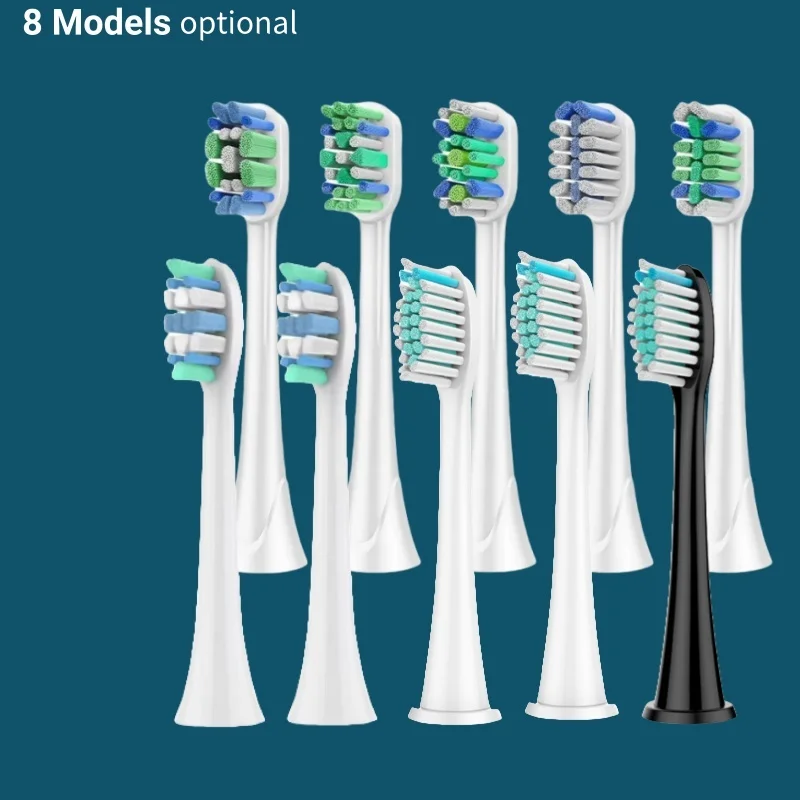 8Models Optional brush Heads Compatible with Philips Sonicare Electric Brush Head 1100 2100 4100 4300 5100 5300 6100 6500 etc