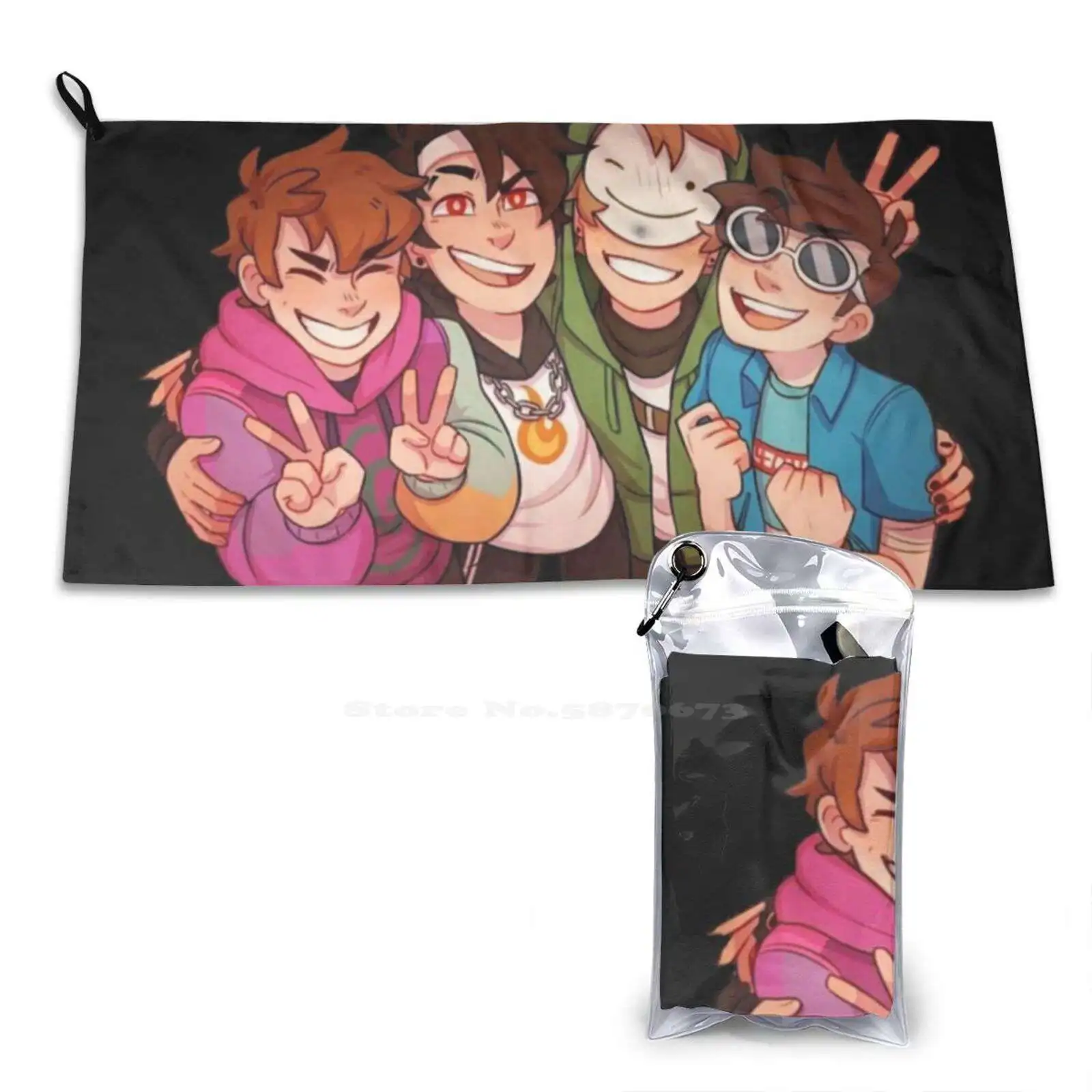 

Dream Team Fanart Soft Towel Quick Dry Beach Towel Dream Team Fanart Goege Fanart Ranboo Fanart Mcyt Fanart Sapnap Fanart