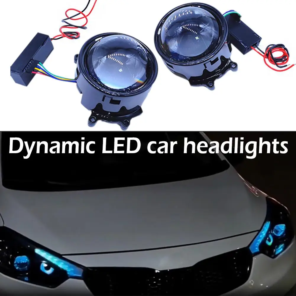 

1pcs 3Inch Demon Eyes Lens Lights Car For 12v Car WIFI Control Eyes Retrofit Kits Headlight Assembly Auto Accessories P4Z7