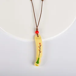 Ceramic Applique Whistle Pendant Gifts For Children retro accessory jewelry #FY430