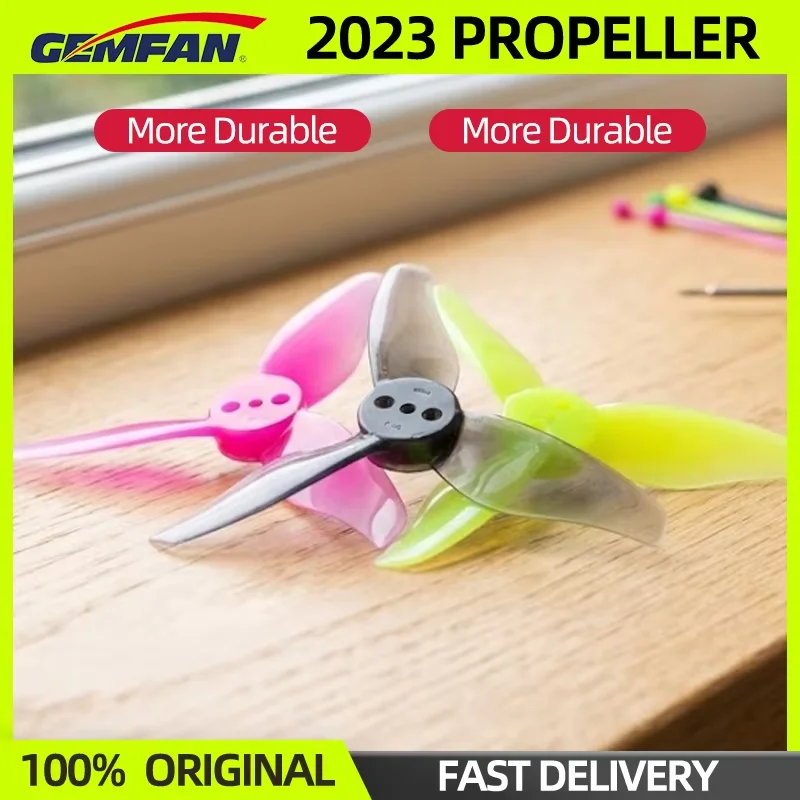 4Pairs GEMFAN 2023 2x2.3 3-Blade Propeller 1.5mm PC Props For RC FPV 1105-1108 Brushless Motor Toothpick Drone Quadcopter
