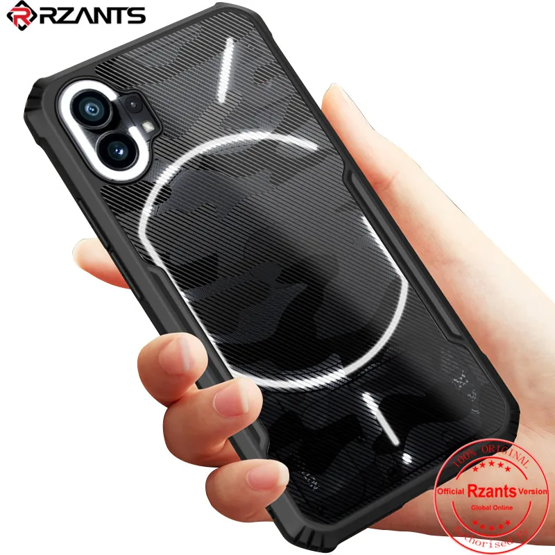 

Rzants For Nothing phone 1 Case Hard [Camouflage Beetle] Hybrid Shockproof Slim Crystal Clear Cover