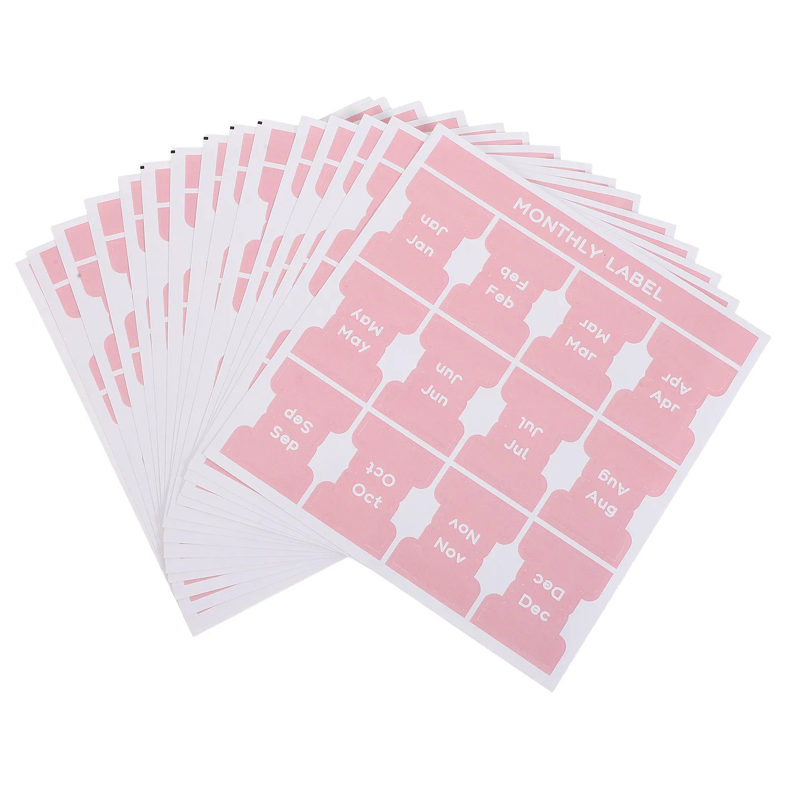 15Sheets Monthly Planner Tabs Adhesive Index Stickers Decorative Calendar Labels for Office Study Daily Planning