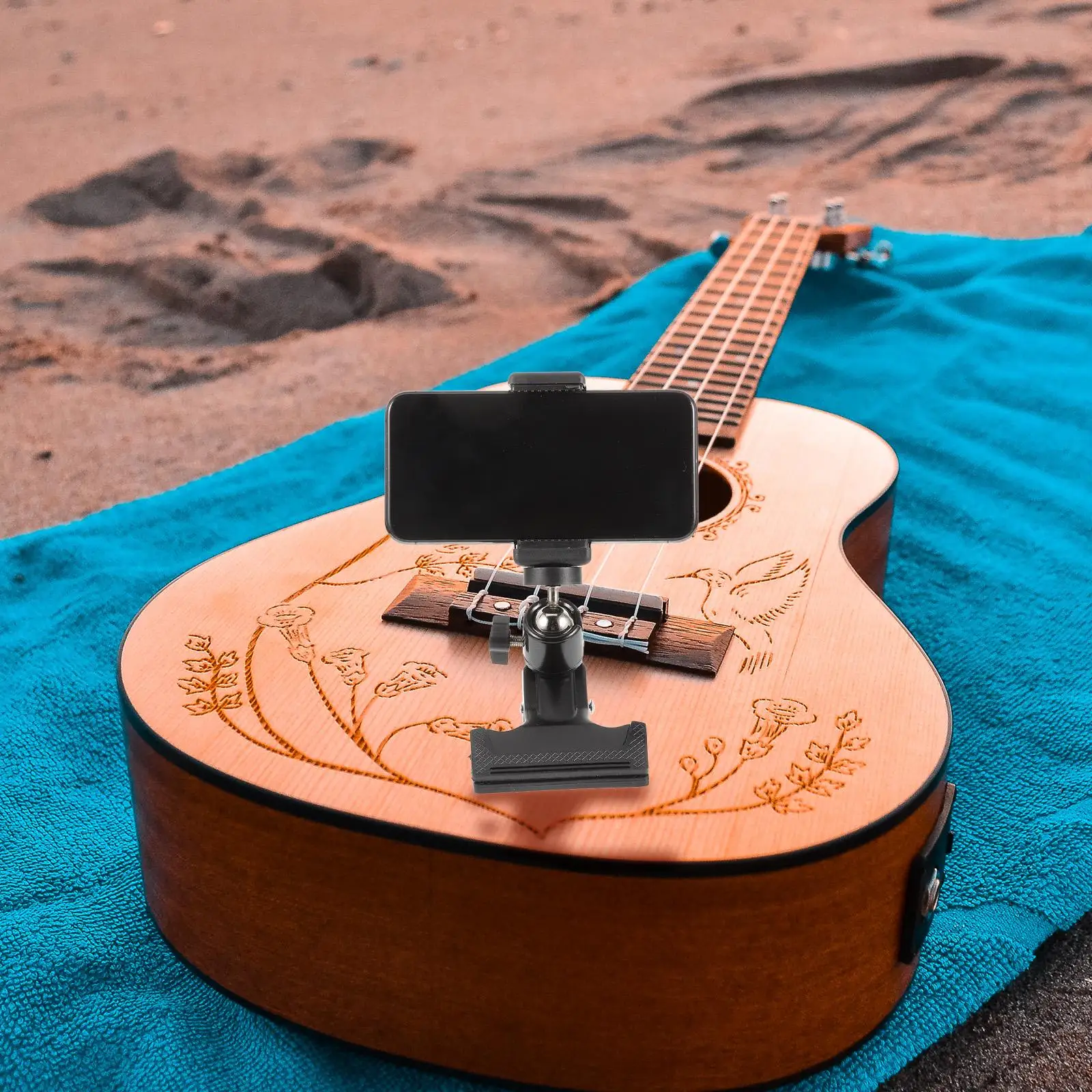 

Guitar Head Clip Phone Holder Video Recording Stand Ukulele Mobile Holding Rack Play And Sing Bracket Instrument Accessories