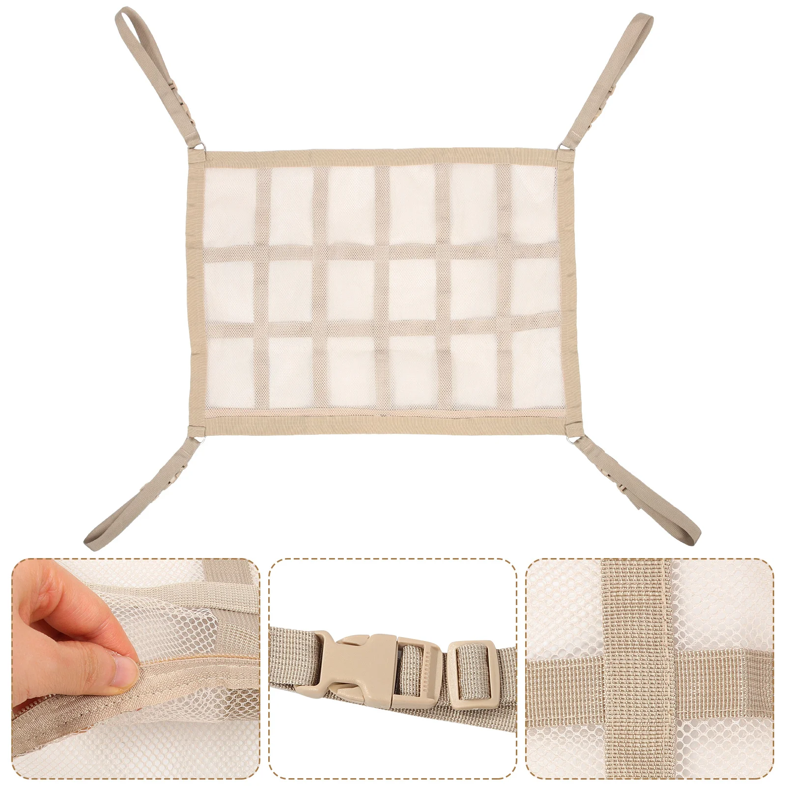 

Car Ceiling Cargo Net Large Capacity Non-Woven Fabric Suv Interior Roof Storage Mesh For Road Trips Car Accessories