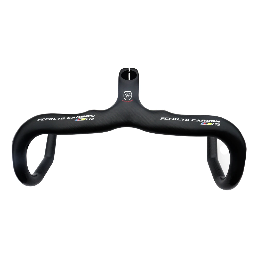 carbon handlebar  Carbon Integrated Handlebar Road Bike Handle Bars 3k Matte Ultralight Carbon Fibre Road Bicycle Handlebar