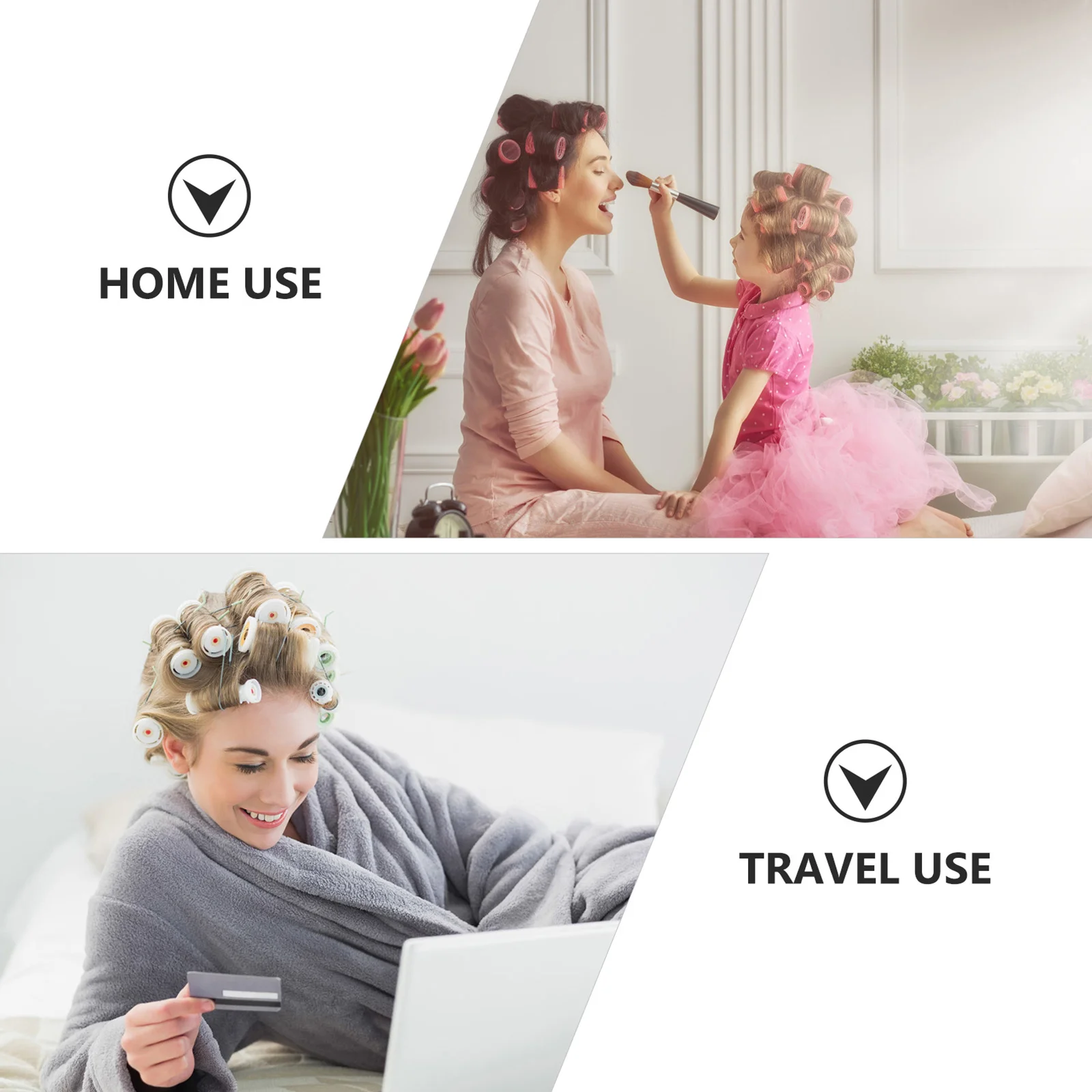 

12 шт. ролики для укладки волос для челки и хвоста, профессиональные кудри в минутах дома, бигуди для корней волос