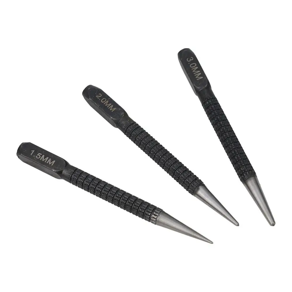 1/3Pcs Universal Center Punch 1.5/2/3mm Alloy Steel Metal Drill Carving Scribing Locator Metal Wood Marking Drilling