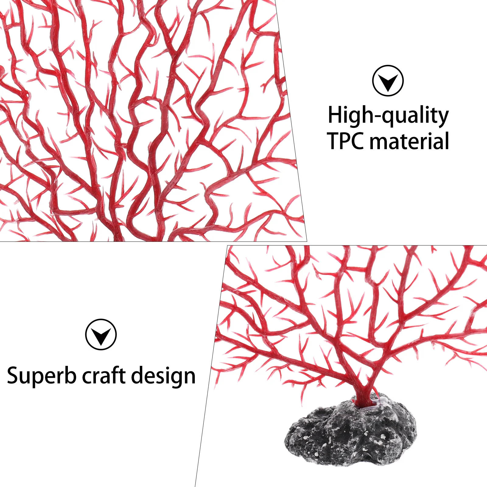 

2Pcs Artificial Sea Fan Aquarium Ornament Fish Tank Decor Plants Simulation Corals Plastic Water Plants Medium Size Vivid Bright
