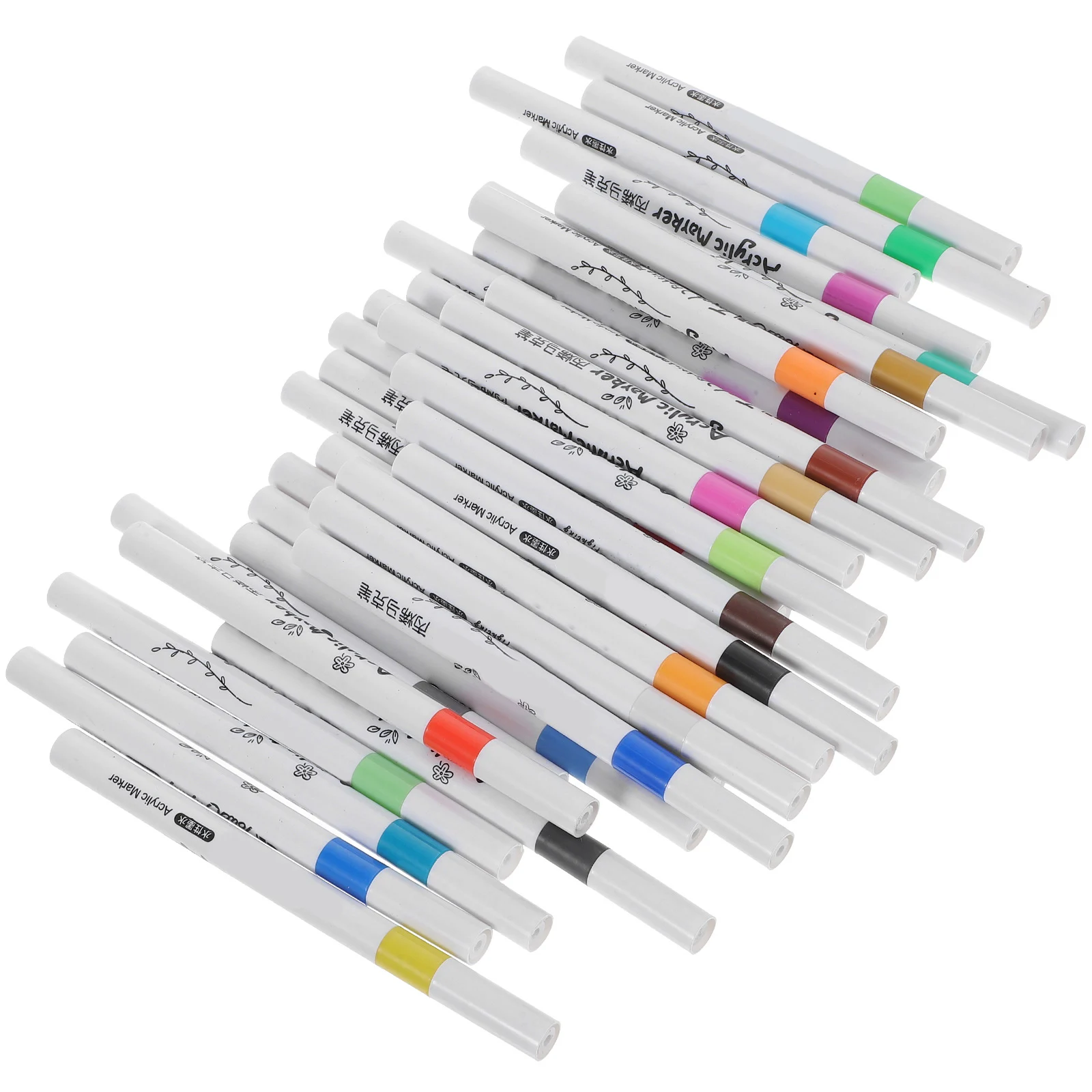 

36 Pcs Acrylic Markers Paint Fabric Pens for Clothes Permanent Propylene Fine Tip