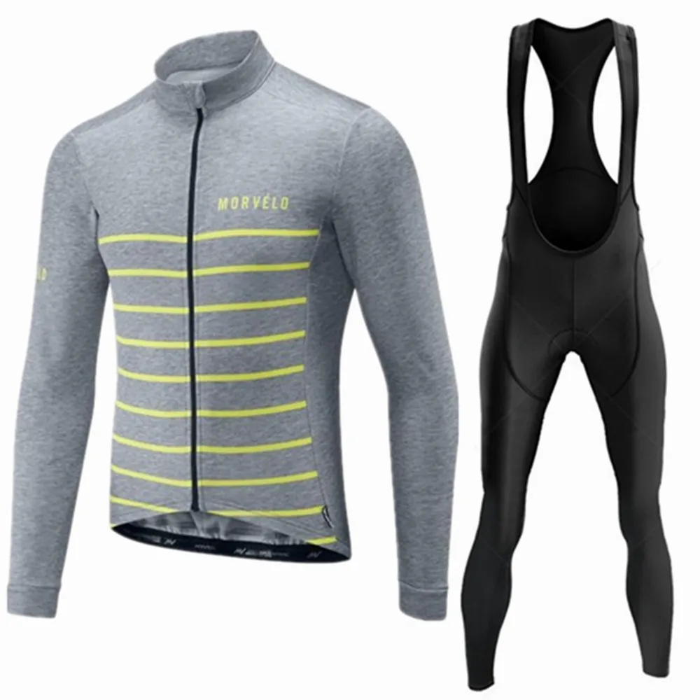 Morvelo 2026 Herbst Radsport-Trikot-Set Herren Rennrad-Bekleidung Langarm Ciclismo Shirt MTB Maillot Fahrrad-Uniform Trägerhose – Detail 6