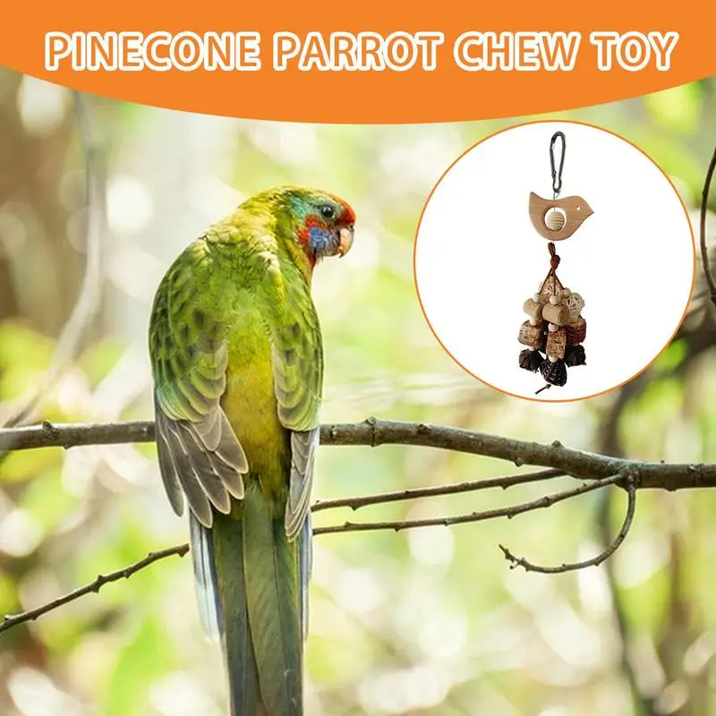 Juguetes para pájaros para Conures, juguetes de madera para masticar pájaros, accesorios naturales para jaulas de pájaros, periquitos, cacatúas, sol, Conure