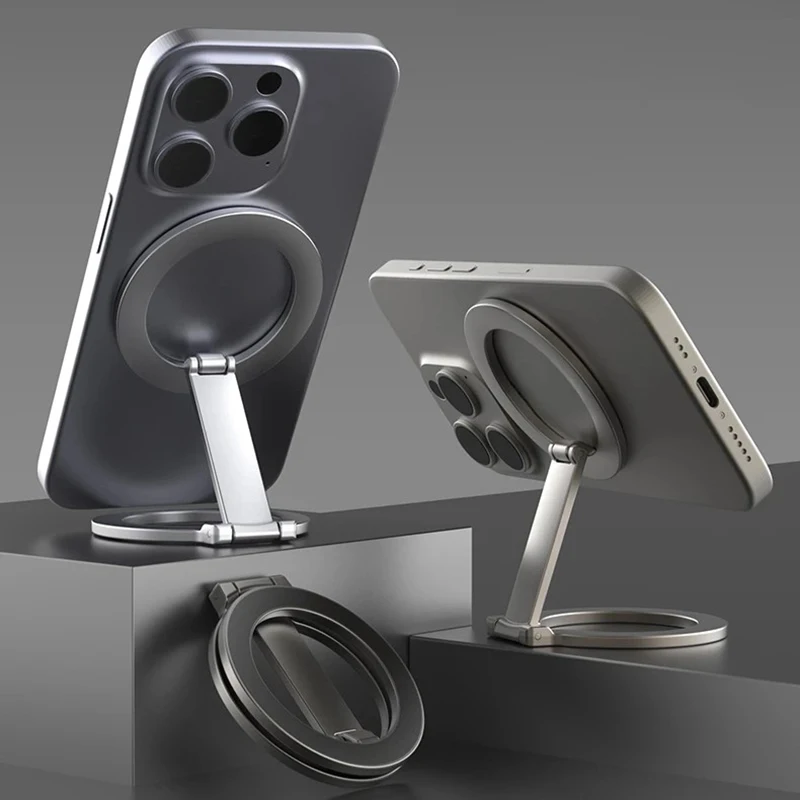 

Foldable Double Sided Magnetic Desktop Phone Holder Universal Folding Car Holder Magnetic Stand For Magsafe IPhone 16 15 14 13
