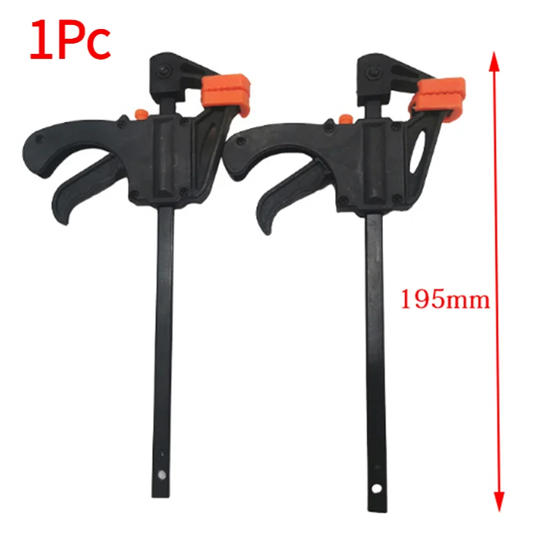 1Pc Tool DIY Adjustable Hand Woodworking Spreader 4 Inch Clip Kit Quick Ratchet Release F Clamp Speed Squeeze Work Bar Clamp.
