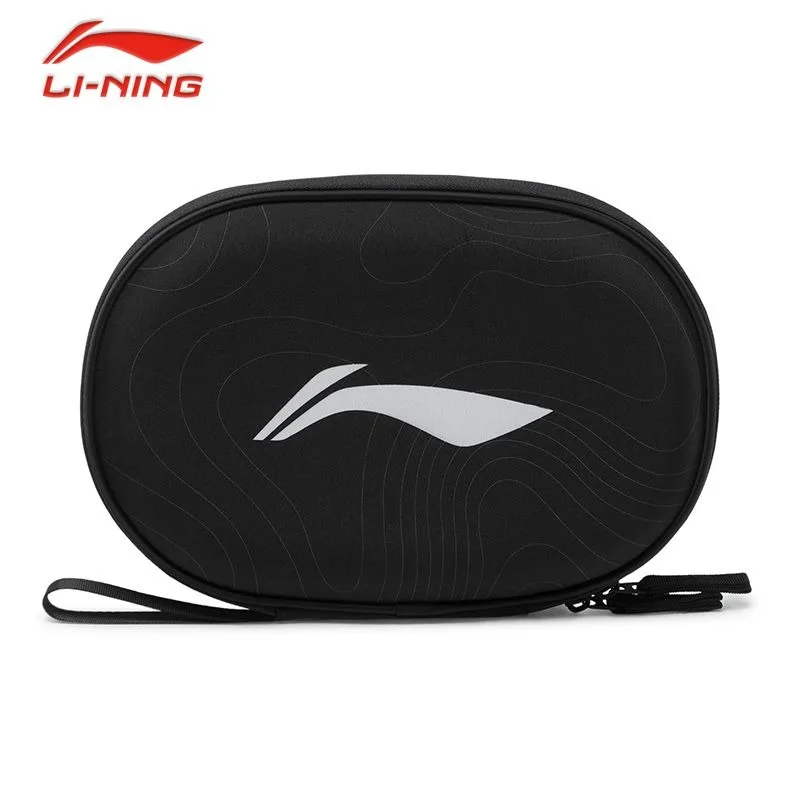 حقيبة تخزين تنس الطاولة Li-Ning، للجنسين، سحابات مزدوجة، جيب داخلي بسيط، جيب شبكي، حماية مضرب مرن #6