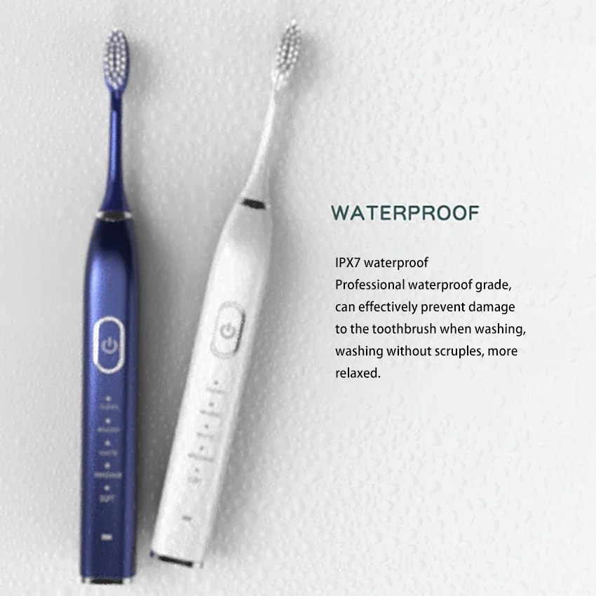 1 Bộ 5 Chế Độ Bàn Chải Đánh Răng Điện Tự Động Sạc Điện Cổng USB Siêu Âm Răng Bàn Chải Dành Cho Người Lớn 5 Đầu Thay Thế