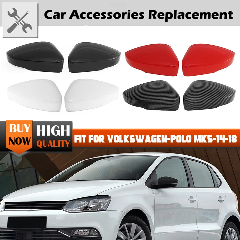 Wymienne osłony bocznych lusterek wstecznych pasujące do Volkswagen VW Polo MK5 6R 6C Osłona bocznego lusterka wstecznego