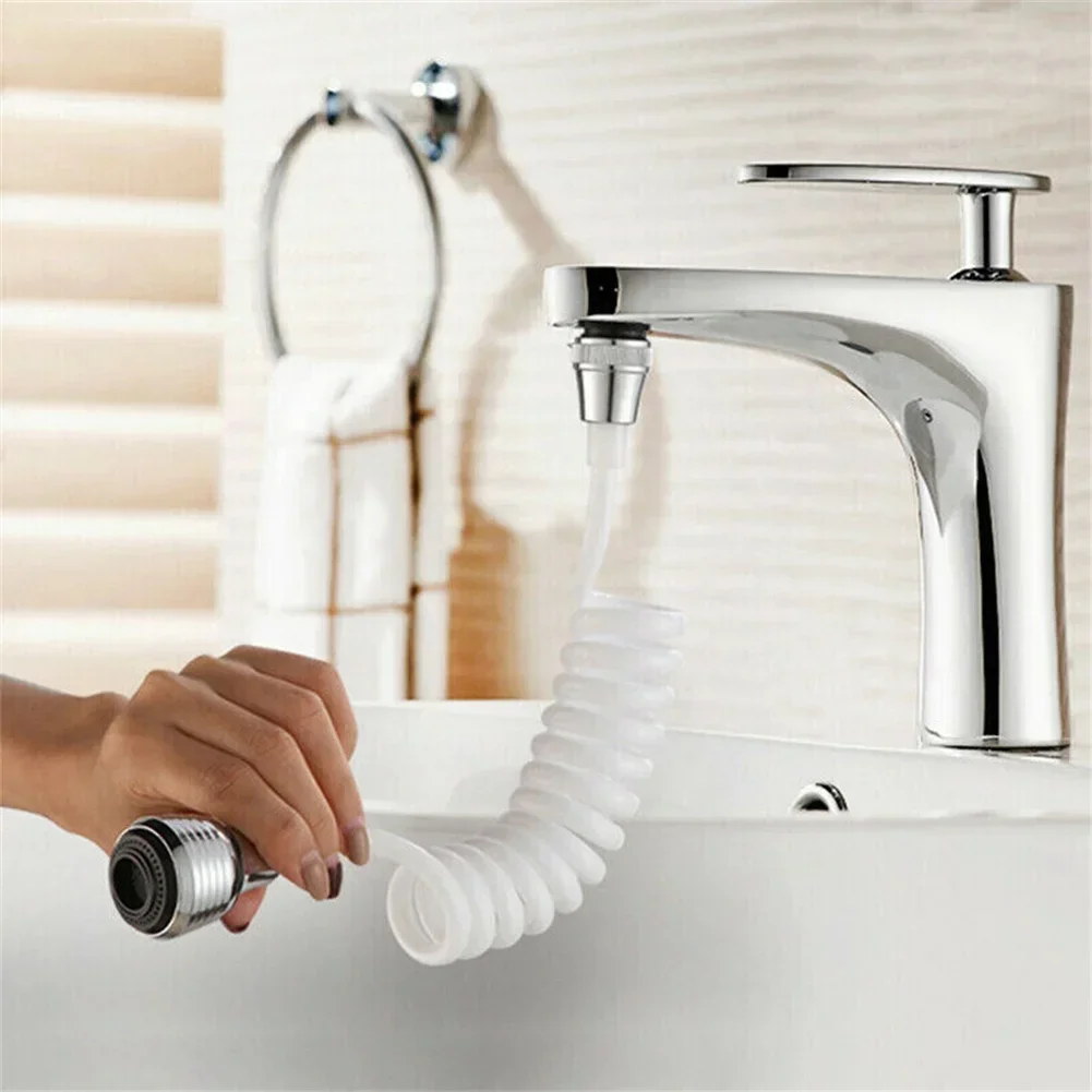 Adaptateur de robinet flexible à économie d'eau, rallonge de tuyau long, buse flexible, moteurs de pulvérisation d'évier, arroseur de bain, accessoires de douche