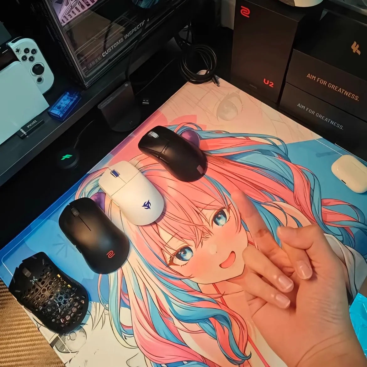 

SAKU STUDIO Saki Glass Mouse Pads Gaming FPS Tempered Glass Copy Edition Mouse Pads Smooth Professional PC Mousepad Gamer Gifts