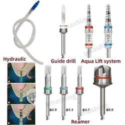 Dental Maxillary Sinus Lift Membrane Water Rising Hydraulic Lifter Aqua Tip Water Pipe CAS Crestal Guide Drill Implant Surgical