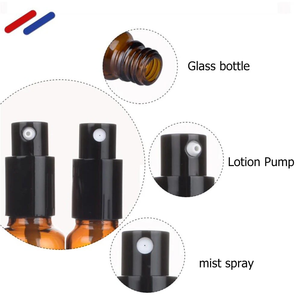 

5Pcs Essential Oil Spray Bottles 100Ml Portable Empty Lotion Dispenser Reusable Subpackaging Container for Travel Home Liquid