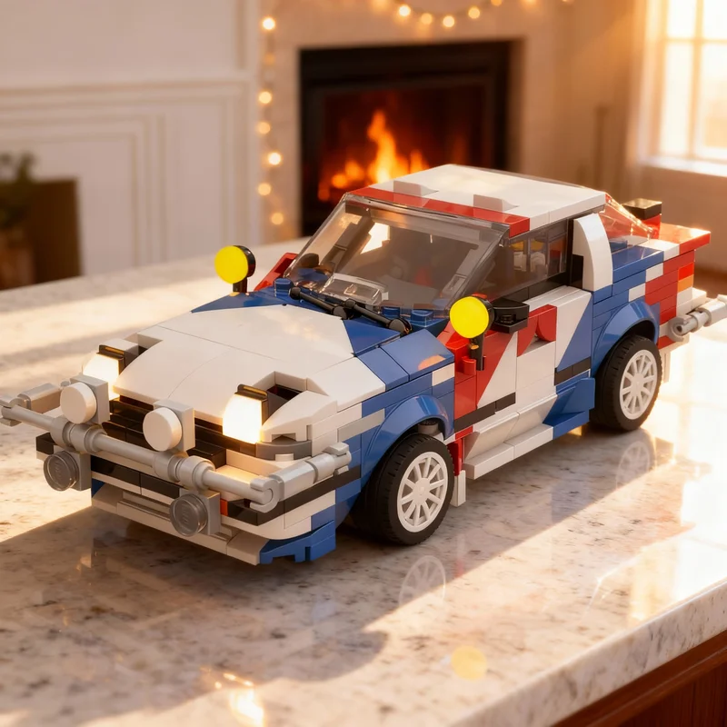 

Набор строительных блоков MOC Nissan Silvia SAFARi Rally Kirkland S City Champions, 586 деталей, модель для сборки, рождественский подарок, развивающая игрушка