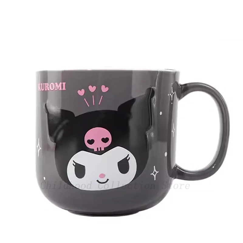 Kawaii Hello Kitty Kuromi melodia Cinnamoroll zabawki figurki akcji uroczy Anime kot pies kubek ceramiczny słodkie prezenty urodzinowe dla dzieci