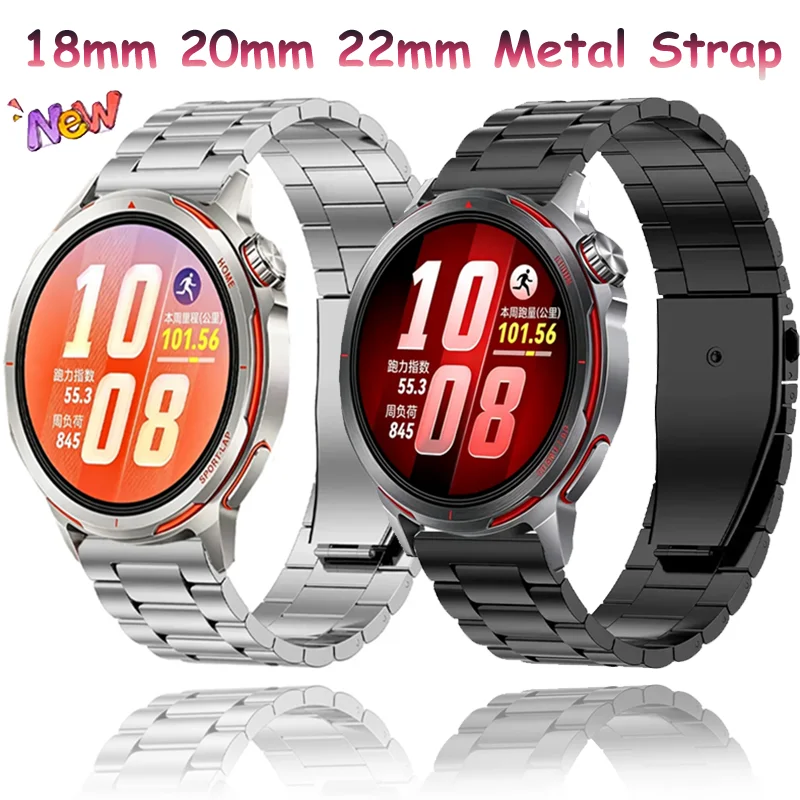 18/20/22mm Metallarmband für Huawei GT Runner 2-1 Ultimate 2 Edelstahl-Armband Huawei Watch GT6-5-4/Amazfit Active 2-3-Max