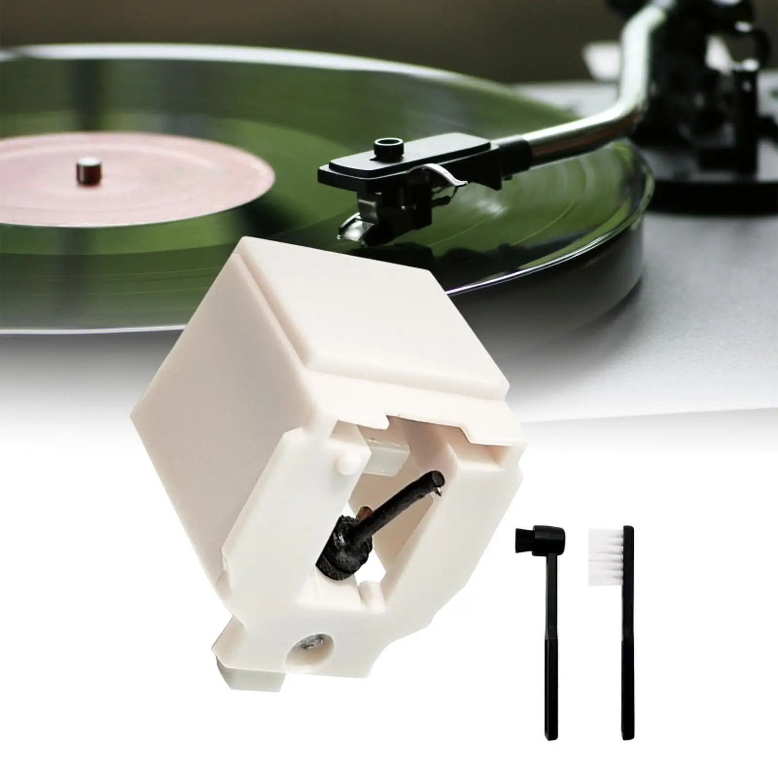 

Atn3600L Record Player Pin Vinyl Turntable Player Part Professional Record Player Accessory with Cleaning Brush Turntable Stylus