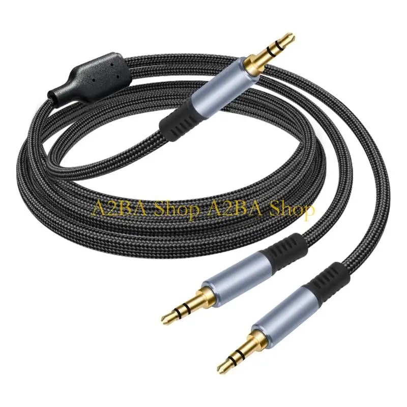 A2BA 3.5mm Male to Double Male Sound Splitter Cable for Sharing Music to 2 Headphones