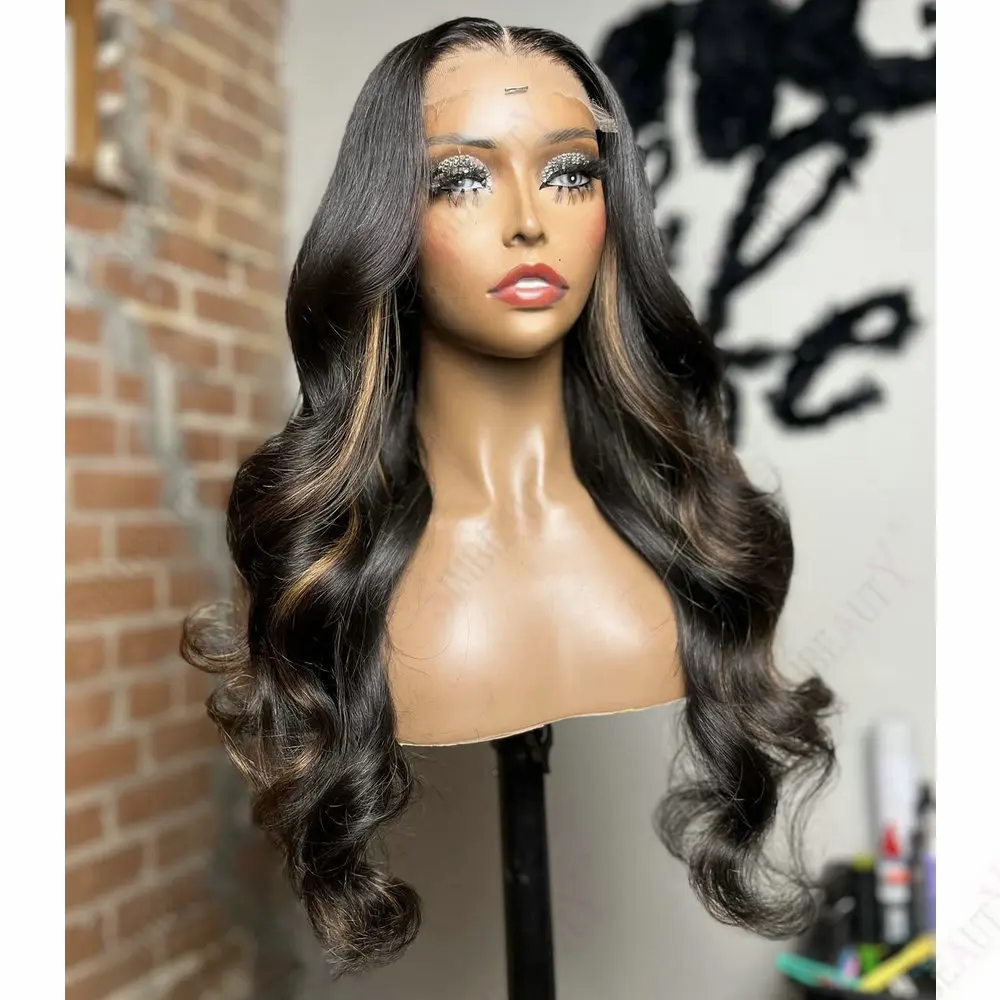 

Remy European Hair Honey Blonde Hightlight Super Wave Full Lace Wig Human Hair Glueless Perplucked 13x6 360 Lace Frontal Wigs
