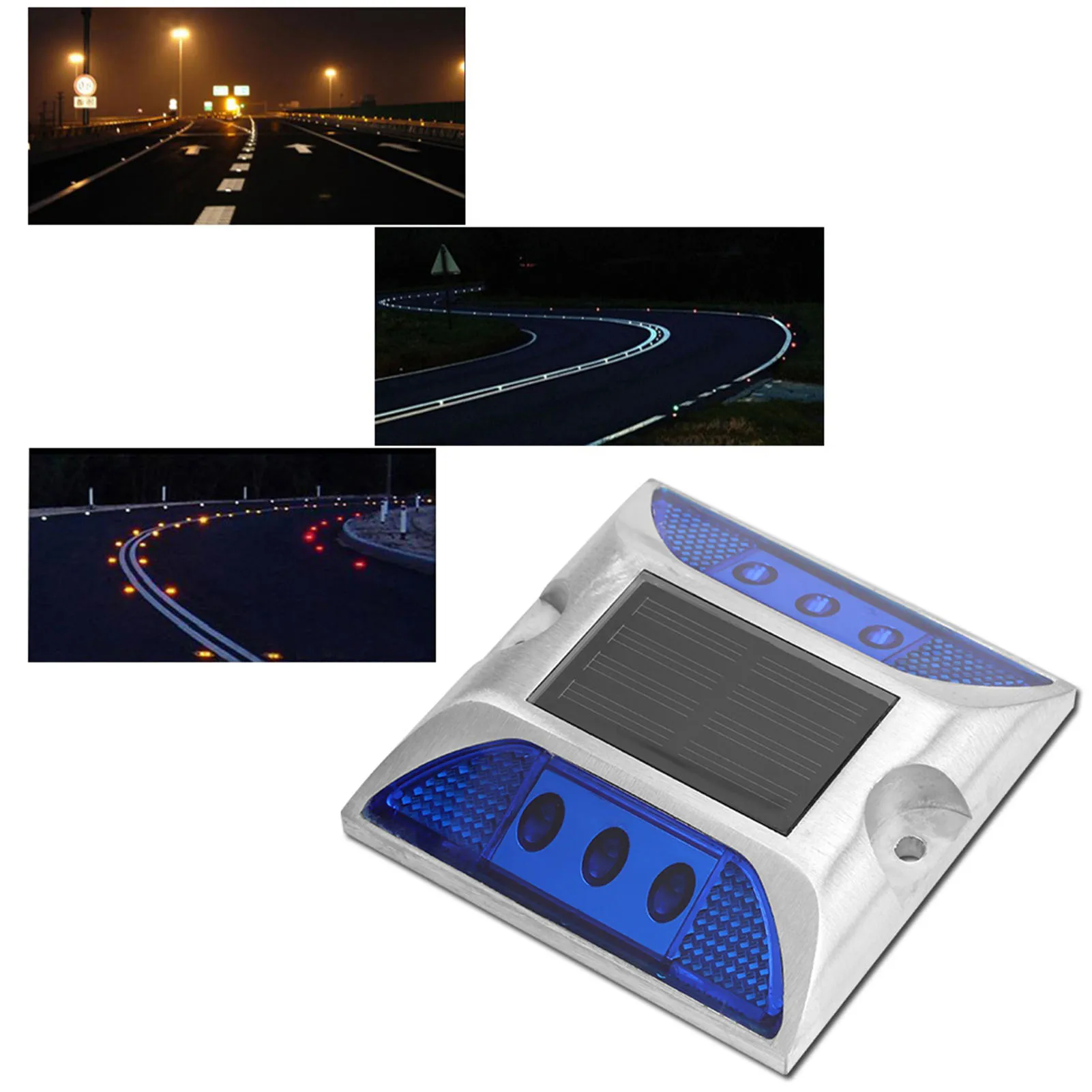 Ground Lamp LED Solar Power Ground Marker Lights Waterproof Outdoor Driveway Road Highway Spike Lamp LED Ground Lights