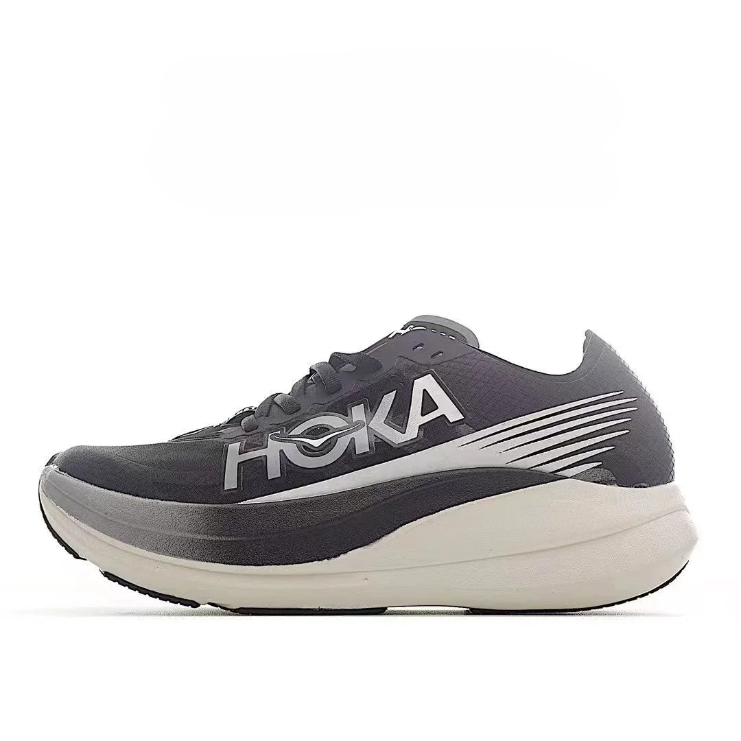 HOKA One Rocket X2 sepatu lari pria dan wanita, sepatu lari maraton jala atas profesional