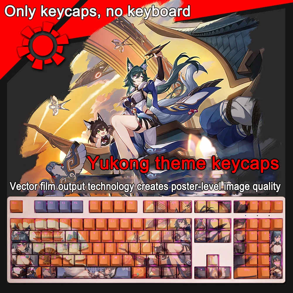 108 Toetsen Honkai Impact 3 Keycaps Seele Keycaps Pbt Dye Subbed Cherry Backlit Keycaps Anime Key Cap Voor Ansi 61 87 104 108 Lay-Out