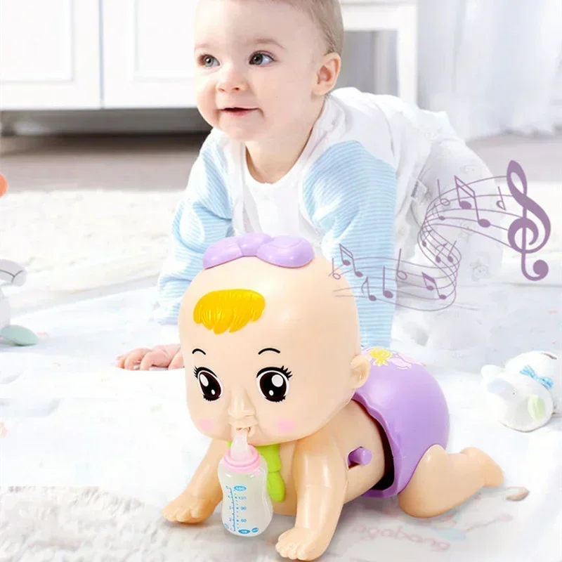 Juguete musical eléctrico para bebés. Muñeca inteligente con voz, ayuda a los niños pequeños a aprender a gatear, excelente juguete educativo para la primera infancia.