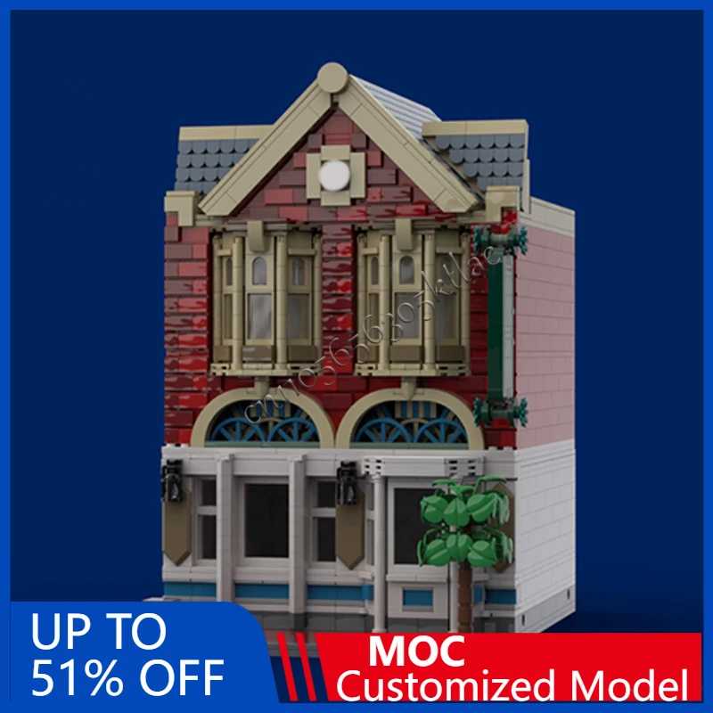 

2123 PCS City Street Scene Main Street Jewelry MOC Customize Modular Building Block Kids Simple Brick DIY Holiday Toy Gifts