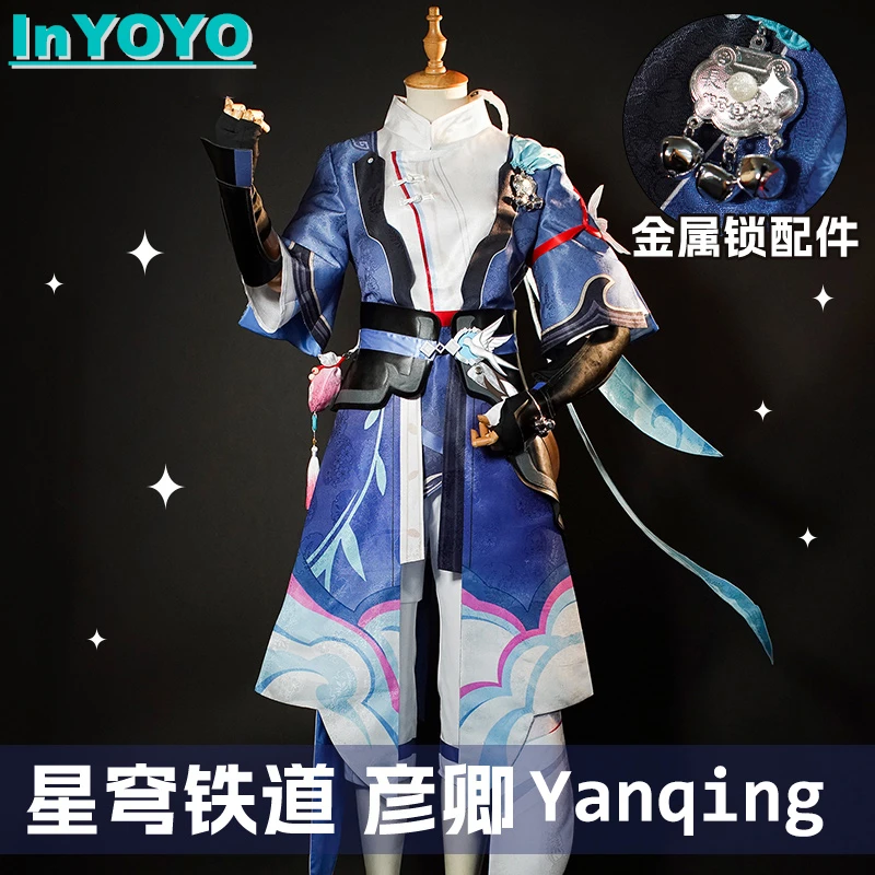 InYOYO Honkai: Star Rail Cosplay Yanqing Costume Chinese Style Ancient Hanfu Game Suit Handsome Uniform Halloween Party Outfit