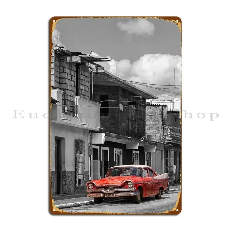 Classic Car Havana Cuba Metal Sign Kitchen Retro Create Designer Bar Tin Sign Poster