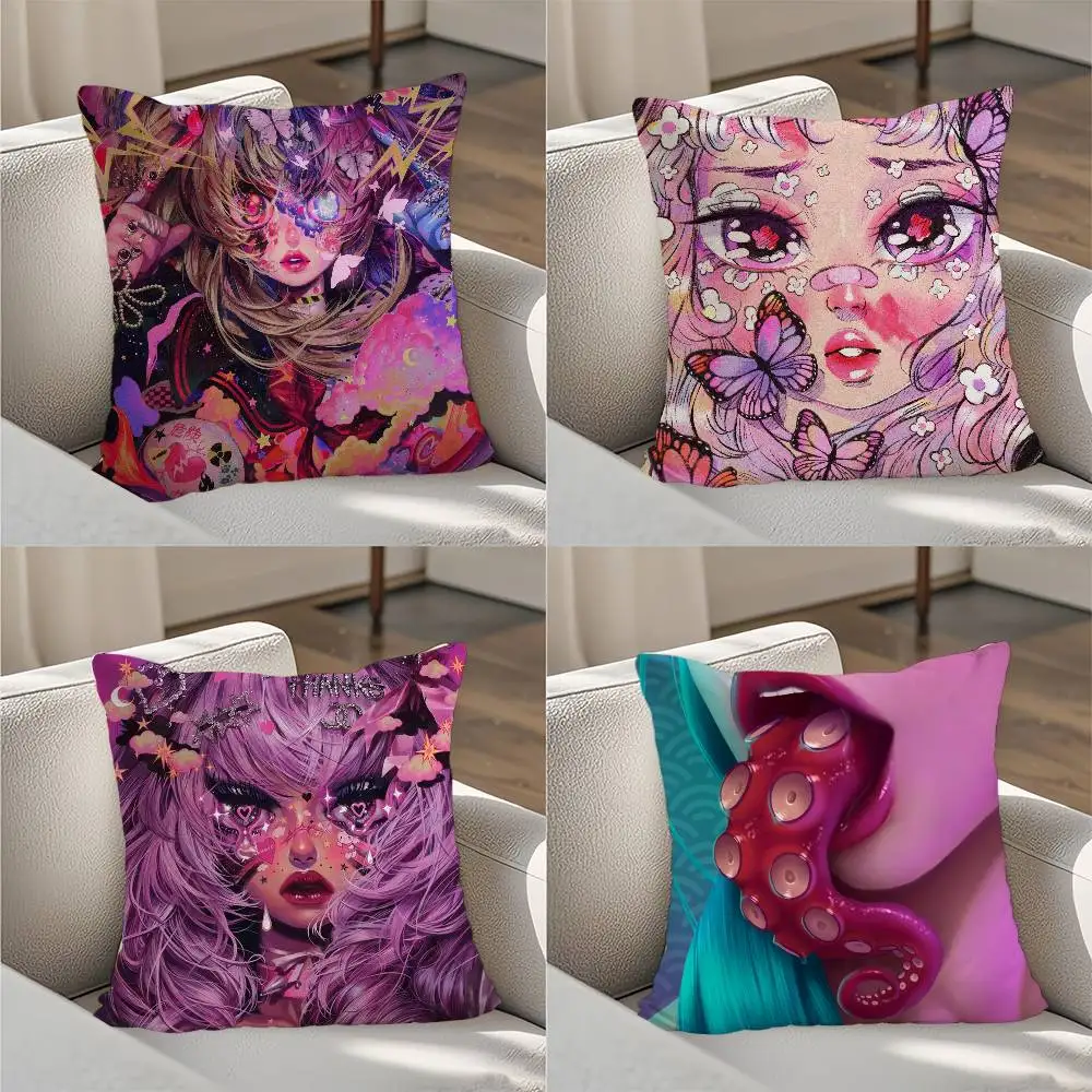 

eunpyon art Pillow Case Luxury Double-sided For Car Pillows 45x45 Cushions Cover Home and Decoration Sofa Pillowcase 50x50
